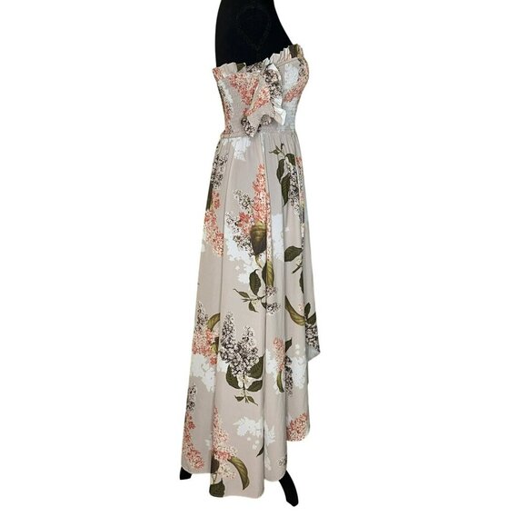 L'atiste Women's Small Floral Off-the-Shoulder Smocked High-Low Dress Easter - Picture 5 of 15